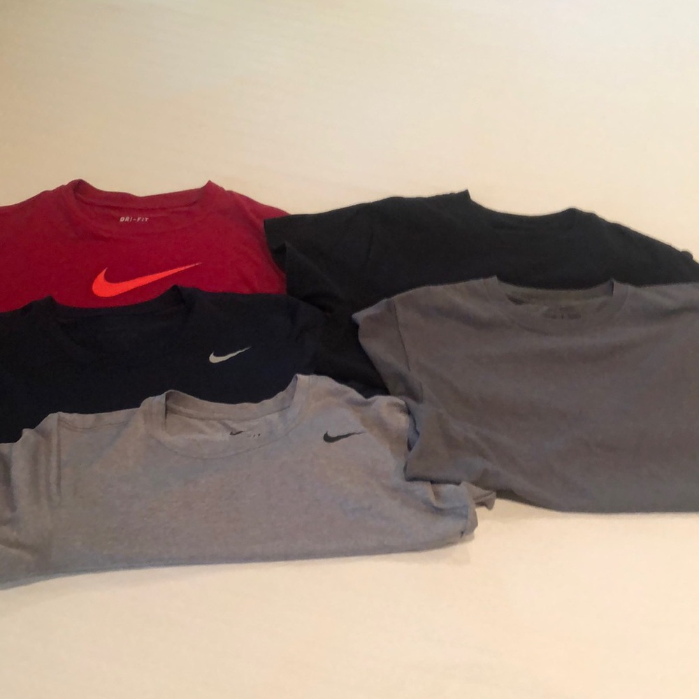 Nike T-Shirt Collection - Red, Black, Gray